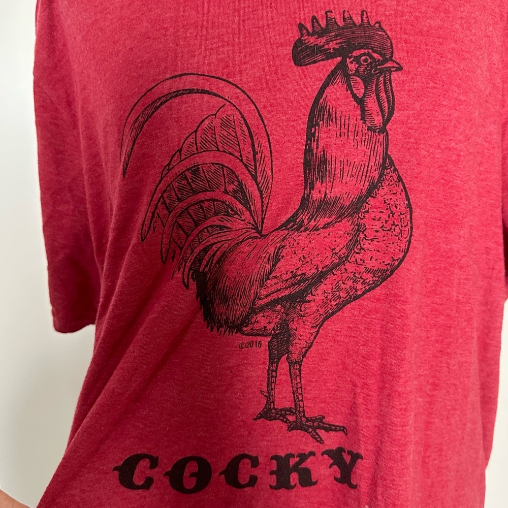 Mason jar label Cocky Rooster graphic t-shirt xl - Picture 8 of 16